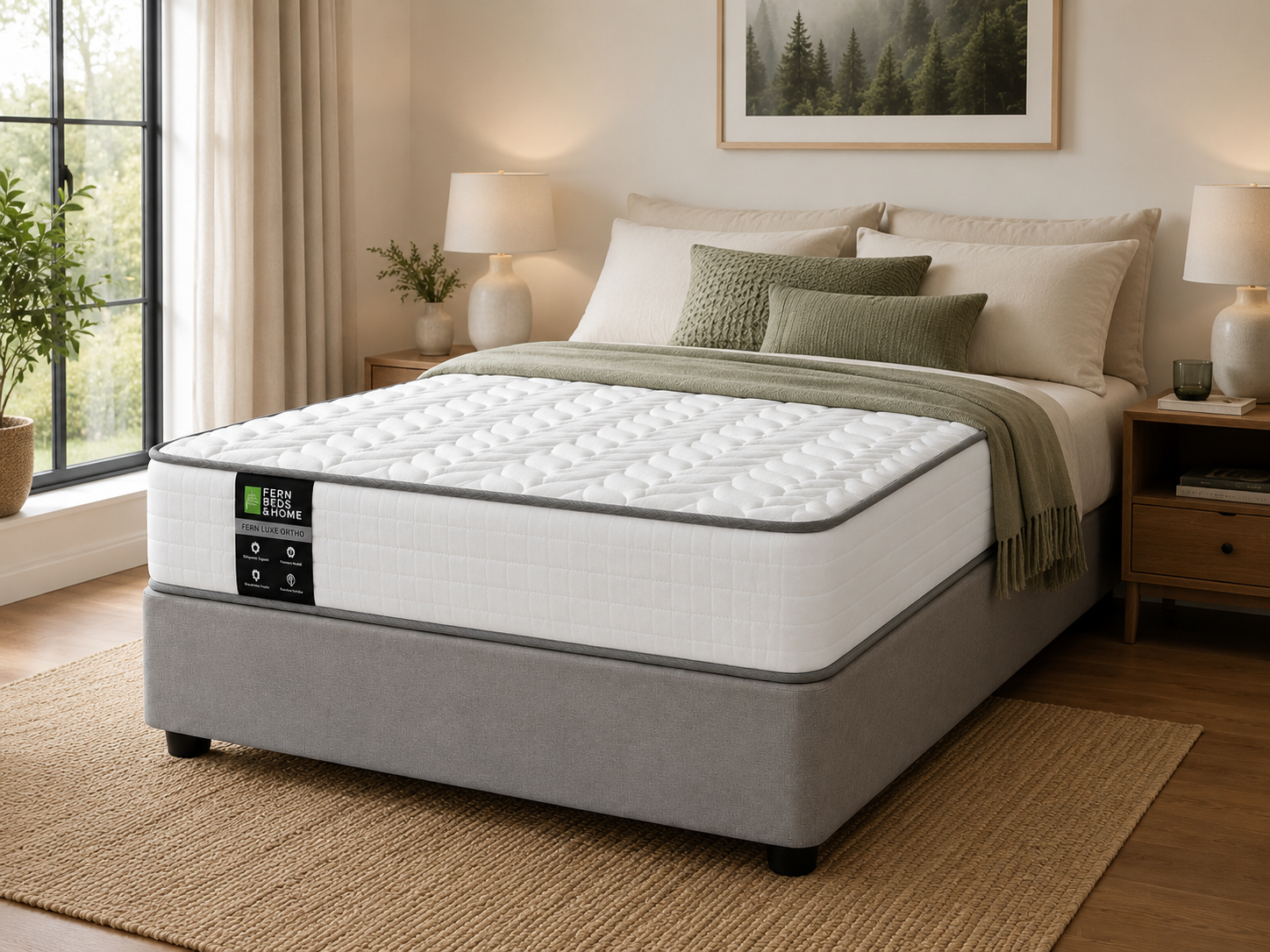 Fern Luxe Orthopaedic Mattress- Firm Bonnel spring mattress. From R1,999. 5-Year Warranty. Free JHB Delivery. In Stock