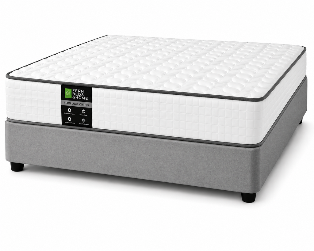 Fern Luxe Orthopaedic Mattress- Firm Bonnel spring mattress. From R1,999. 5-Year Warranty. Free JHB Delivery. In Stock